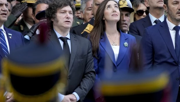 El presidente Javier Milei y su vicepresidenta Victoria Villarruel. ARCHIVO