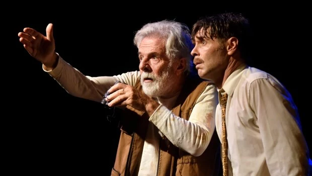 Laplace y Gastón Ricaud en ‘El sentido de las cosas’, que sale a escena los domingos a las 19.30 en el Centro Cultural de la Cooperación.
