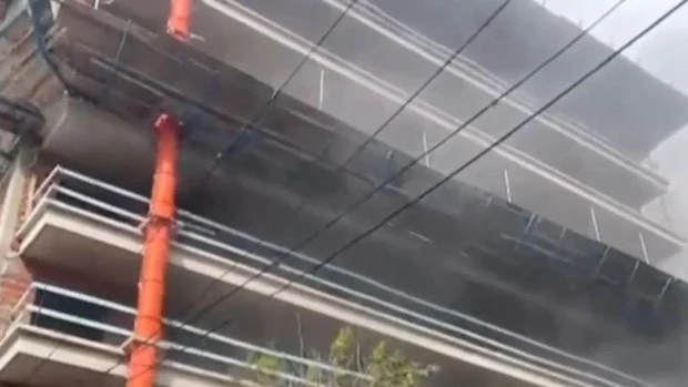 Incendio en un edificio en construcción en Núñez