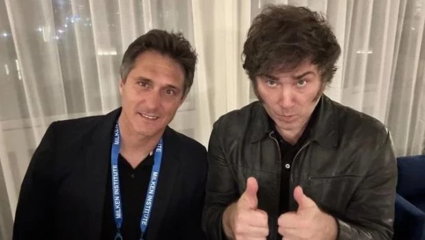 Guillermo Barros Schelotto y Javier Milei. Foto: Instagram de Javier Milei.