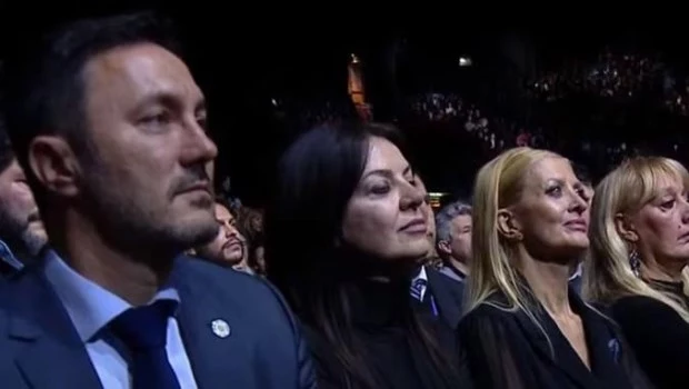 Yuyito González se sentó cerca de los ministros Luis Petri y Sandra Pettovello.