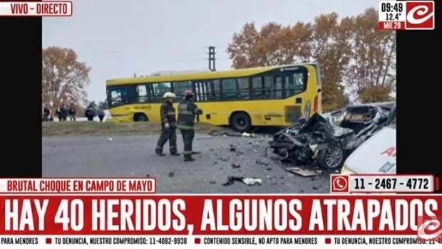Una persona perdió la vida en un choque entre un auto y un colectivo en Los Polvorines