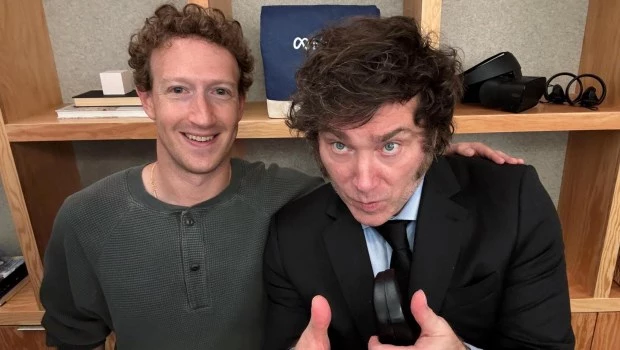 Milei cerró su viaje a San Francisco con una reunión con Mark Zuckerberg