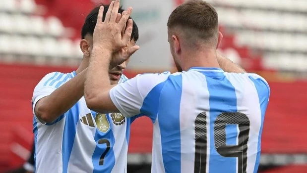 La Sub23 aplastó a Paraguay en la preparación para los Juegos