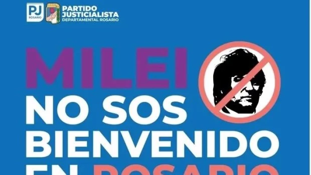 El peronismo rechazó la llegada de Milei a Rosario por el Día de la Bandera