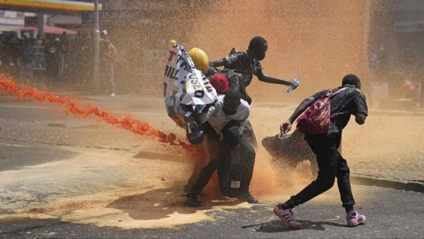 Las protestas en Nairobi, Kenia, el 25 de junio del 2024. (Foto AP)