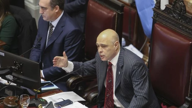 Bartolomé Abdala estuvo al frente de la Cámara alta ante la ausencia de la vicepresidenta.