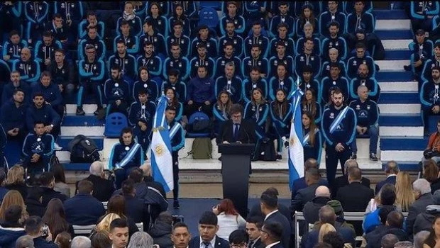Milei despidió a los atletas olímpicos y confesó: "Nunca imaginé ser presidente"