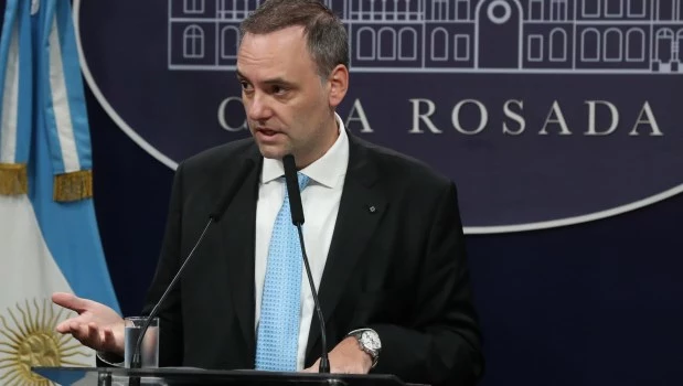 Vocero presidencial, Manuel Adorni.