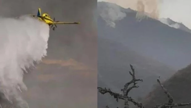 Buscan un avión hidrante que desapareció mientras combatía un incendio forestal en La Rioja