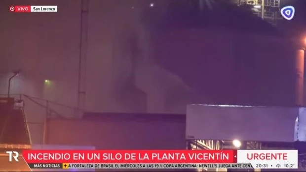 Se incendió un silo en la planta de Vicentin en Santa Fe 