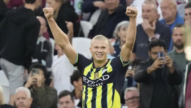 Haaland apareció por triplicado para darle el triunfo al Manchester City