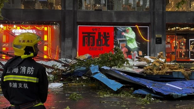 El tifón Bebinca tocó tierra en Shanghai