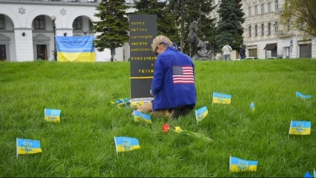 Ryan Wesley Routh en Kiev, Ucrania, en abril de 2022.