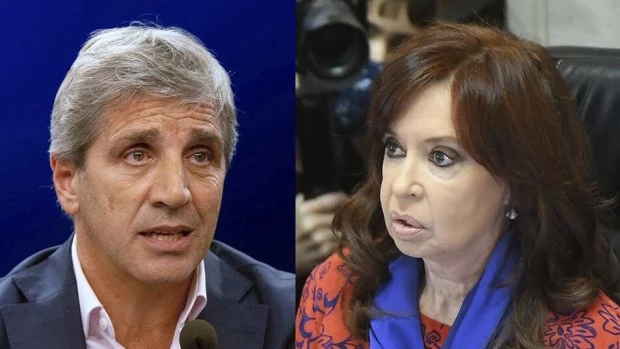 Duro cruce con acusaciones cruzadas entre Cristina Kirchner y Luis Caputo