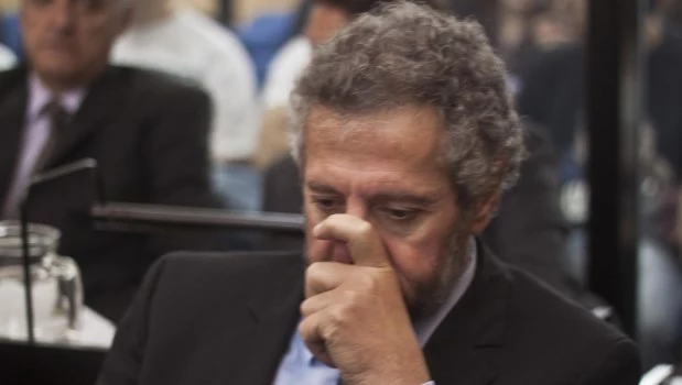 El empresario Claudio Cirigliano durante una audiencia del juicio por la Tragedia de Once, que dejó 51 muertos en febrero de 2012. ARCHIVO
