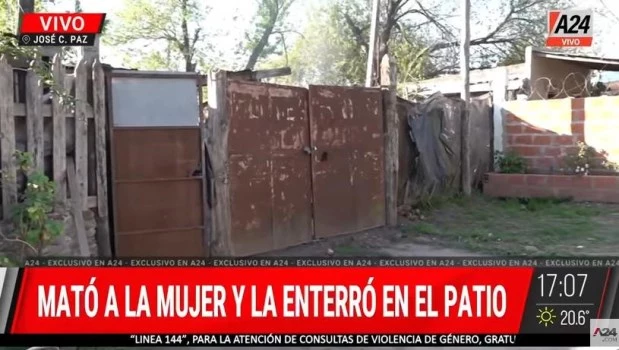 Horror en José C.Paz: mató a la madre de sus hijos y la enterró en el patio 