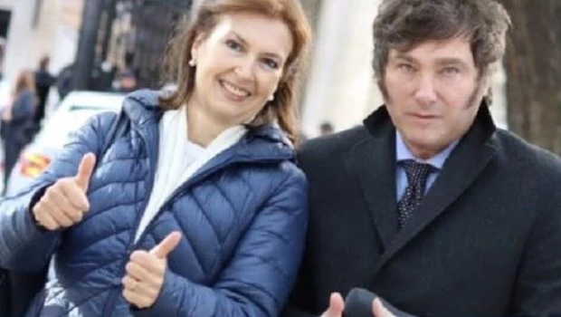 El presidente Javier Milei y la canciller Diana Mondino. ARCHIVO