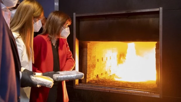Bullrich encabezó la quema de casi 800 kilos de cocaína en Neuquén 