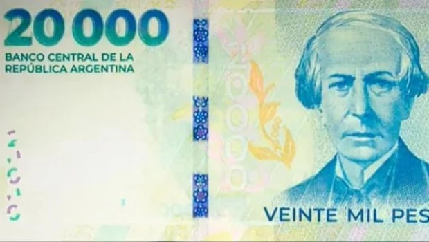 Comenzó a circular el billete de $20.000