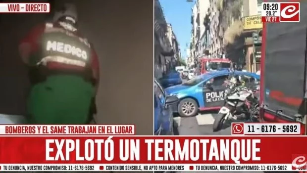 Explotó un termotanque en Monserrat: al menos siete heridos