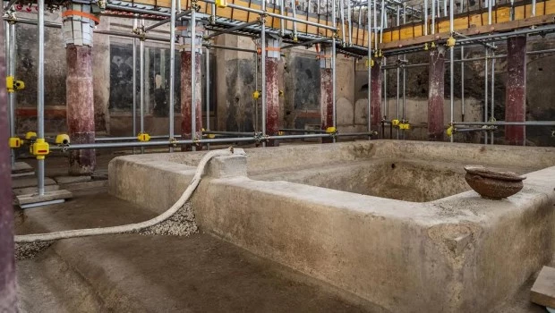 Hallan en Pompeya uno de los complejos termales de mayor tamaño jamás encontrados
