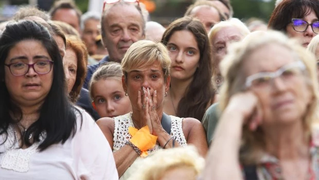 Multitudinario acto en repudio al asesinato de la familia Bibas y en reclamo por la liberación de los rehenes secuestrados por Hamas