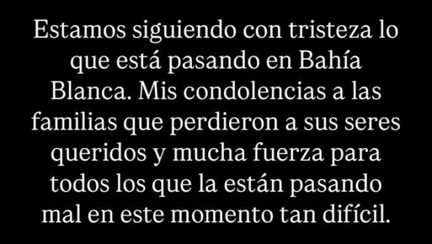 Messi envió un sentido mensaje al pueblo bahiense