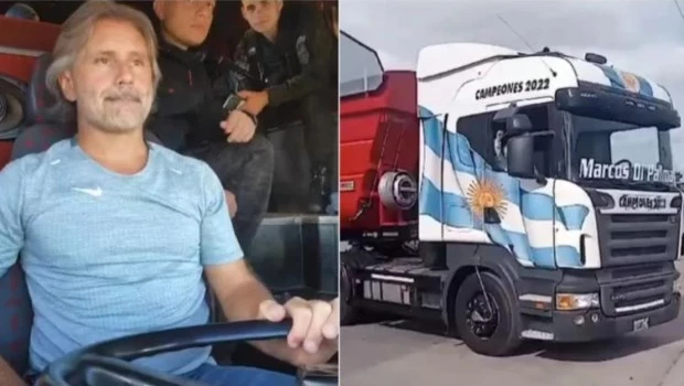 Marcos Di Palma viaja a Bahía Blanca con un camión cargado de ayuda