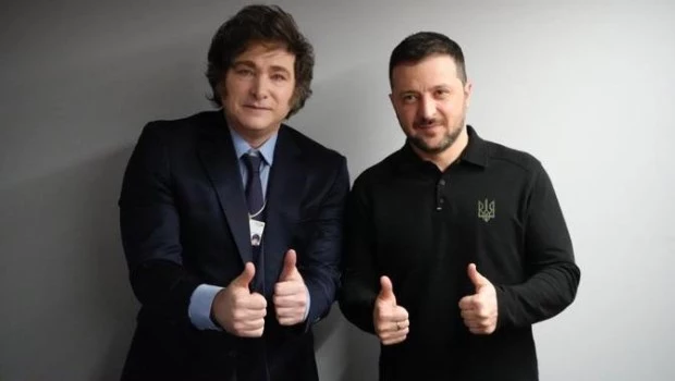 Milei mantuvo una conversación telefónica con Zelenski