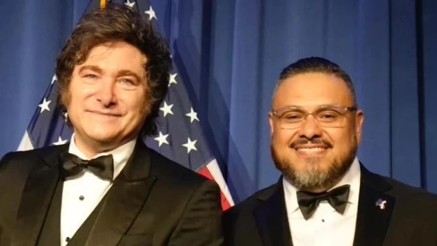 Javier Milei y Glenn Parada (Presidencia)