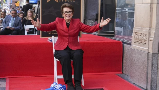 Billie Jean King, primera mujer deportista con una estrella en Hollywood