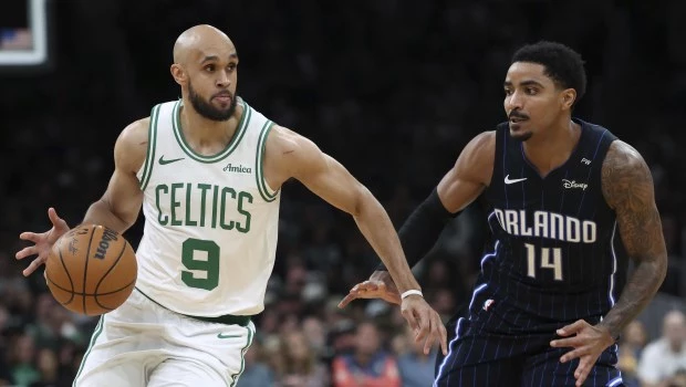 Los Celtics arrancaron la defensa del título con una victoria trabajada ante Magic