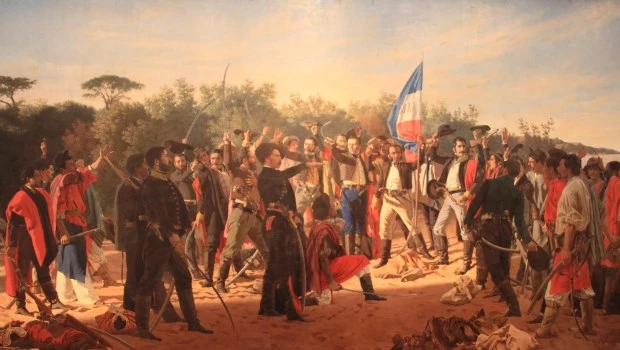 “El Juramento de los Treinta y Tres Orientales”. Oleo sobre tela de Juan Manuel Blanes.