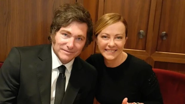 Milei almorzó con Meloni tras asistir al funeral de Francisco