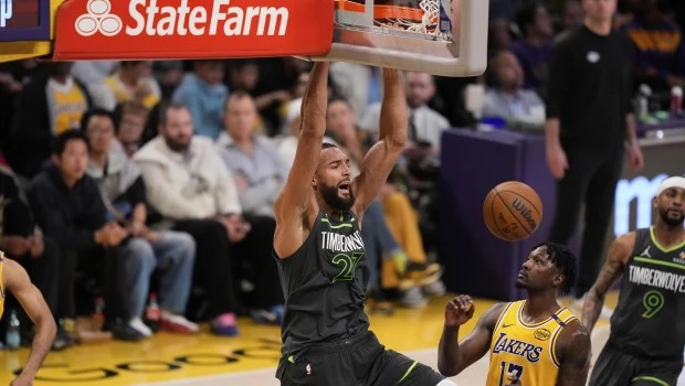 El francés Rudy Gobert tuvo su noche soñada para los Timberwolves.