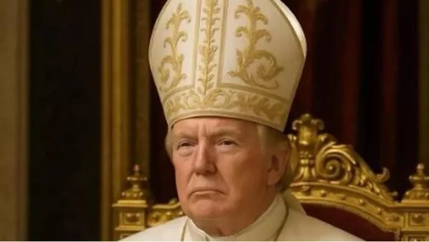 Con una foto irreverente, Trump se postula como sucesor de Francisco