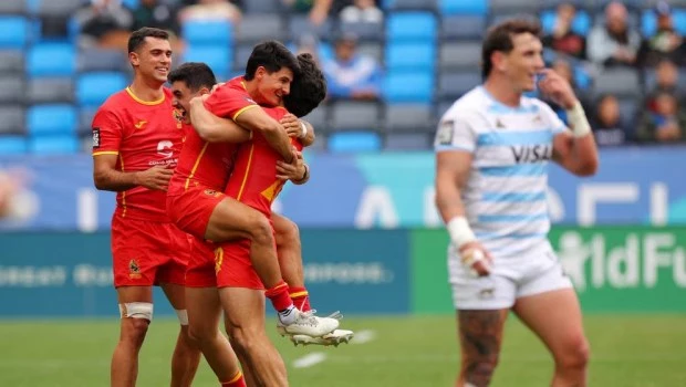 Los Pumas 7s cayeron ante España y jugarán por el Bronce ante Nueva Zelanzda
