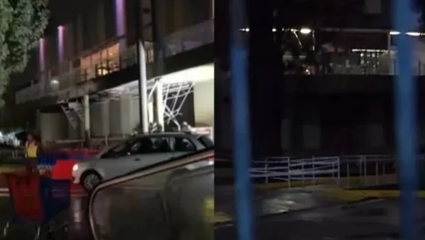 Se derrumbó parte del techo del shopping Terrazas de Mayo en Los Polvorines