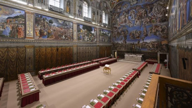 Bajo los imponentes frescos de la Capilla Sixtina, los 133 Príncipes de la Iglesia elegirán al sucesor de Pedro.