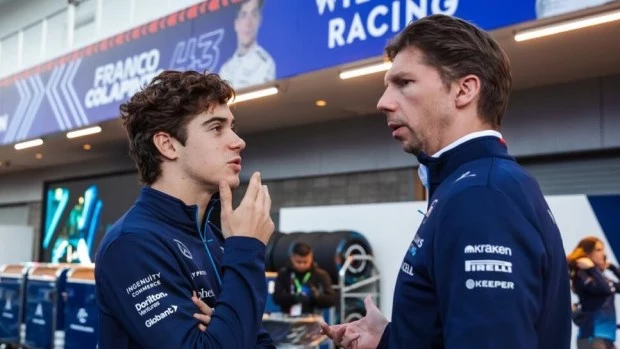 Colapinto recibe elogios del jefe de Williams: "Es increíblemente rápido" 