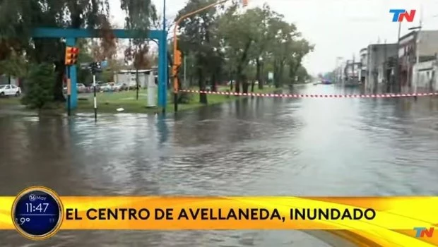 El temporal causó inundaciones en el AMBA 