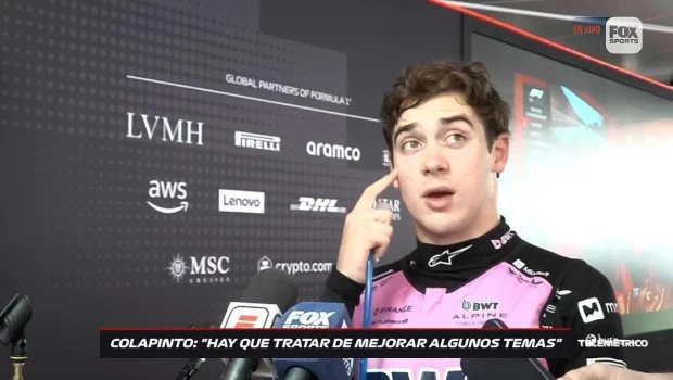 Colapinto analizó una carrera difícil en Barcelona: "No fue lo que queríamos"