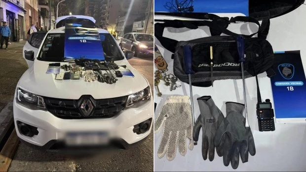 Detuvieron a tres delincuentes con un auto robado y un inhibidor de señal en Monserrat 