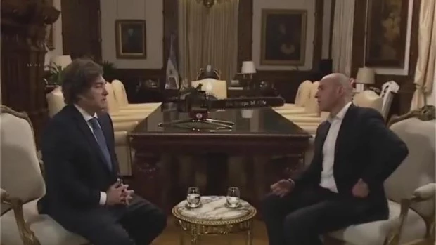 El jefe del Estado durante la entrevista televisiva que brindó este jueves por la noche.