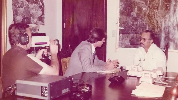 Anastasio “Tachito” Somoza Debayle junto al autor de ésta nota.