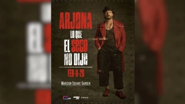Se agotaron en tres horas las entradas para el show de Arjona en el Madison Square Garden