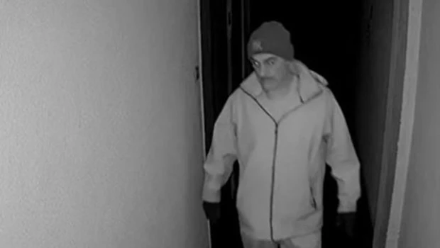 Estuvo paseando constantemente por las puertas del edificio recorriendo diferentes pisos buscando un departamento vacio hasta que encontró uno y lo desvalijó