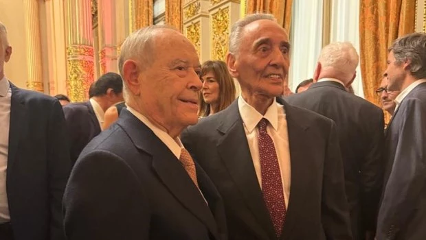 Florencio Aldrey, director de La Prensa, junto con Héctor Magnetto, CEO de Clarín.