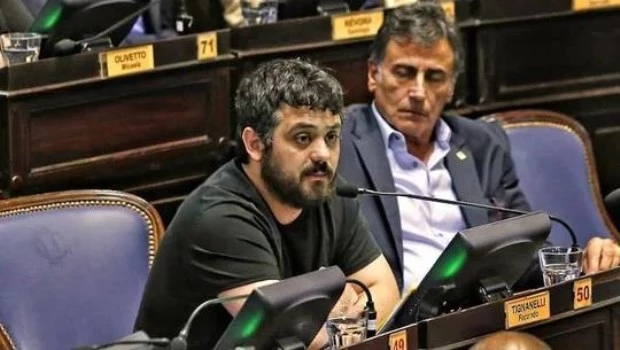 Facundo Tignanelli, presidente del bloque de Unión por la Patria en la Cámara de Diputados bonaerense.